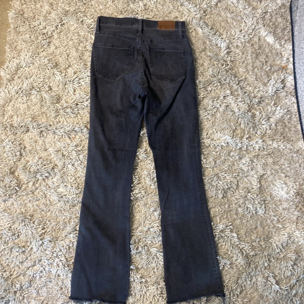 Madewell Cali Demi-Boot Jeans: Asymmetrical Hem Edition Size 26 Tall Button Fly - Picture 7 of 8